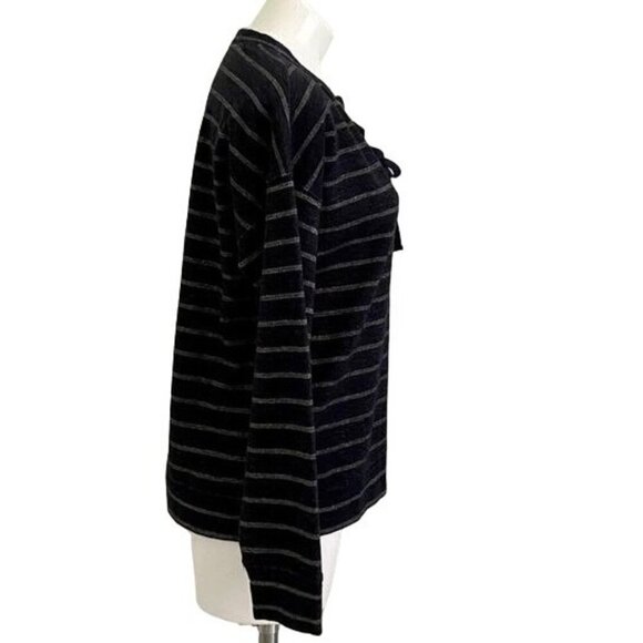 Lucky Brand Super Soft Sweatshirt Pullover Long Sleeve Top Lace Up Front Women's - Picture 4 of 7